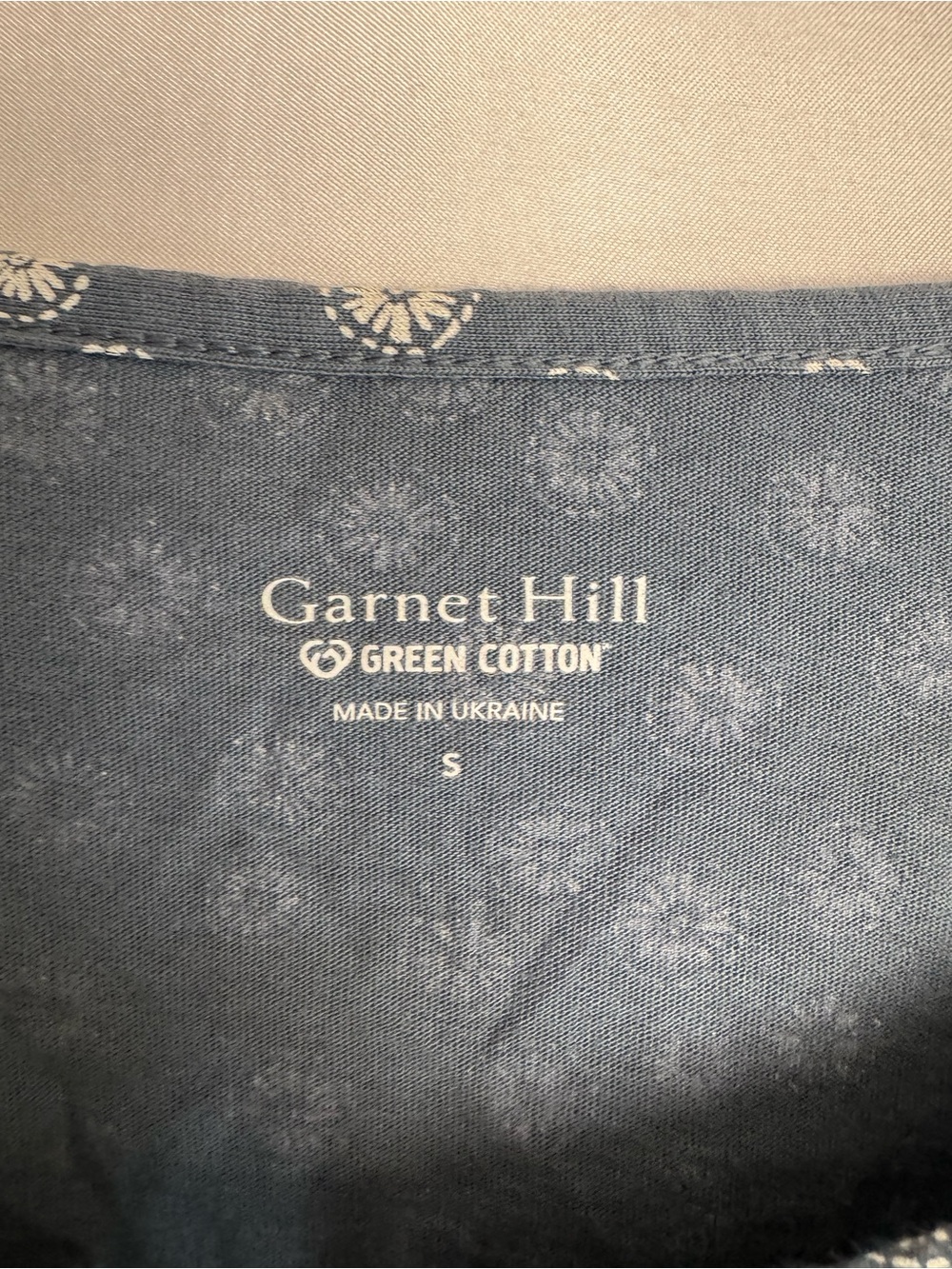 Garnet Hill Blue Floral Long Sleeve Top – Size Small - Picture 2 of 6